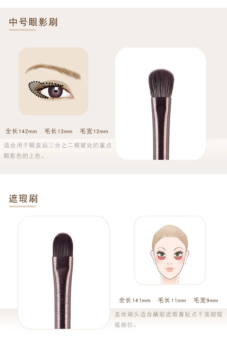 CHICHODO Mkeup Brush-Violet 9pcs Professional Make up Brushes Set-Powder Highlighter Eyebrow Eyeshadow Pens-Beginer Makeup Tools