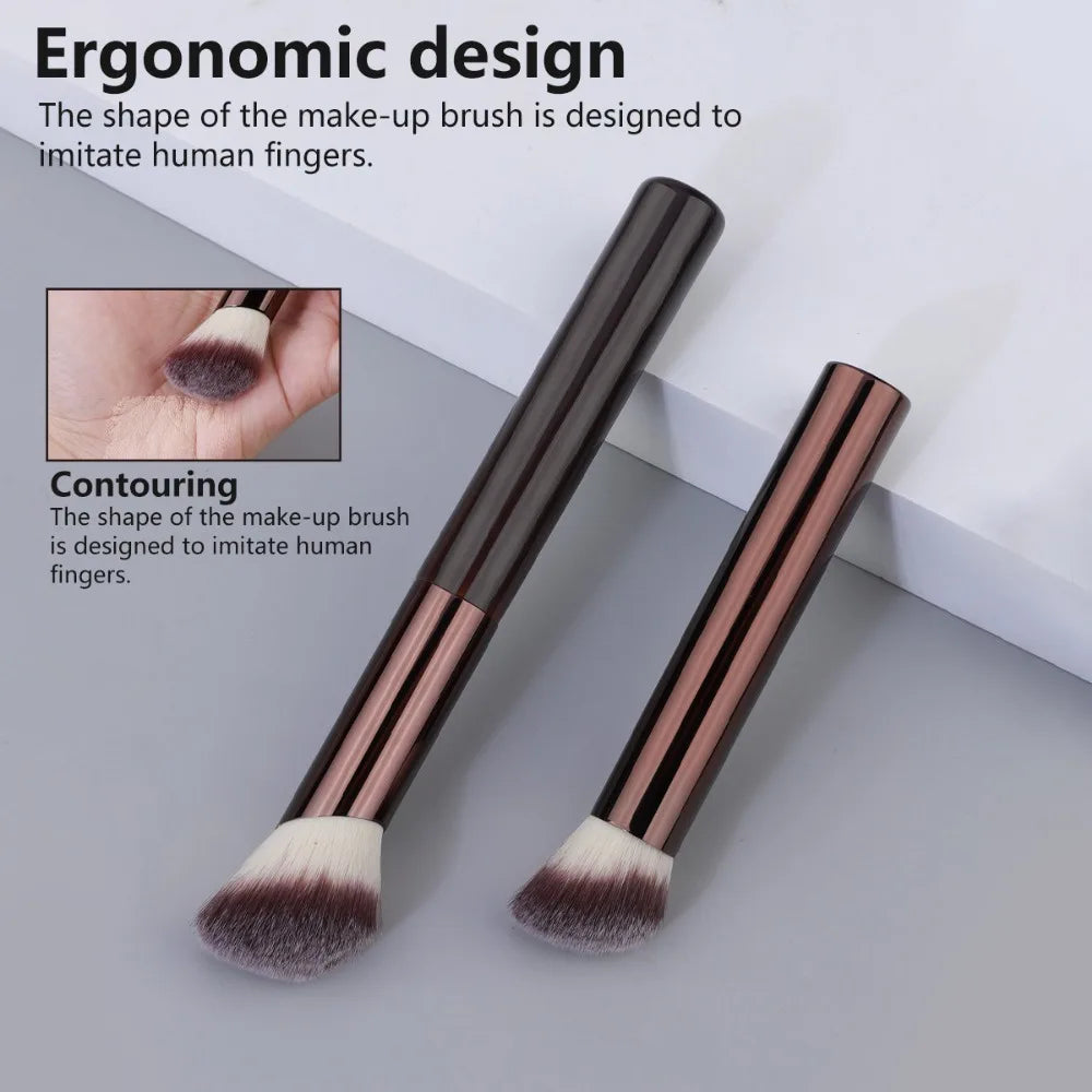 Seamless Finish Foundation Brush, Soft Fiber Hair, Fashionable Design, Single Makeup Brush for Flawless Application & Smooth Cov