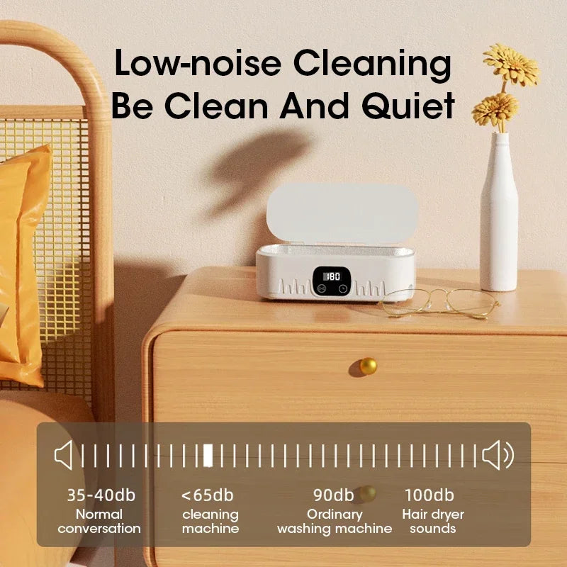 Ultrasonic Cleaning Machine 400ml Ultrasonic Cleaning Tank Automatic Cleaning Makeup Brush Glasses Watches Jewelry Cleaning