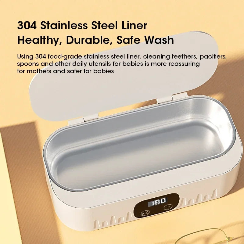 Ultrasonic Cleaning Machine 400ml Ultrasonic Cleaning Tank Automatic Cleaning Makeup Brush Glasses Watches Jewelry Cleaning