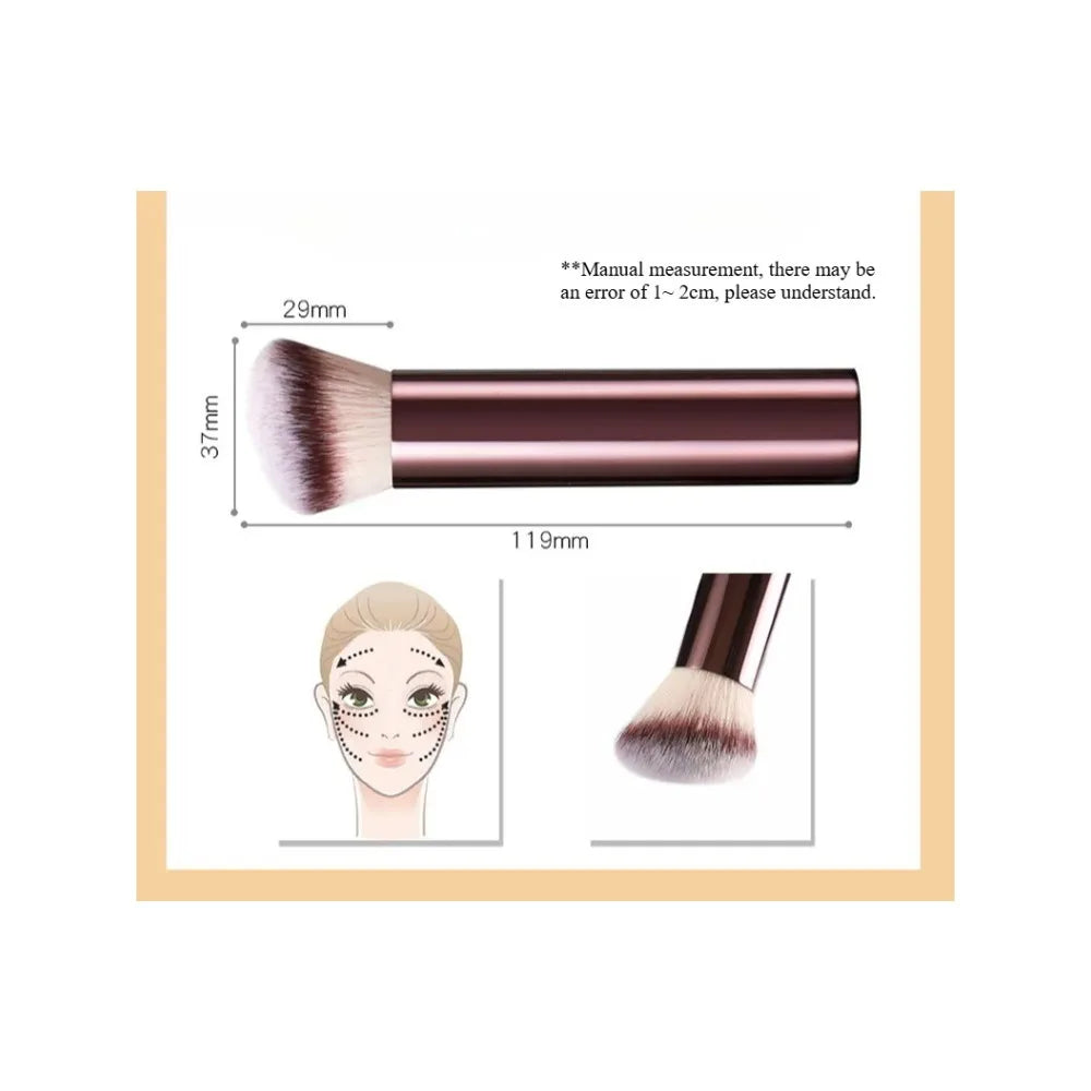 Seamless Finish Foundation Brush, Soft Fiber Hair, Fashionable Design, Single Makeup Brush for Flawless Application & Smooth Cov