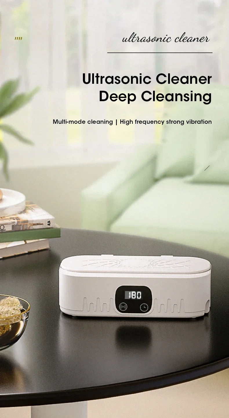 Ultrasonic Cleaning Machine 400ml Ultrasonic Cleaning Tank Automatic Cleaning Makeup Brush Glasses Watches Jewelry Cleaning