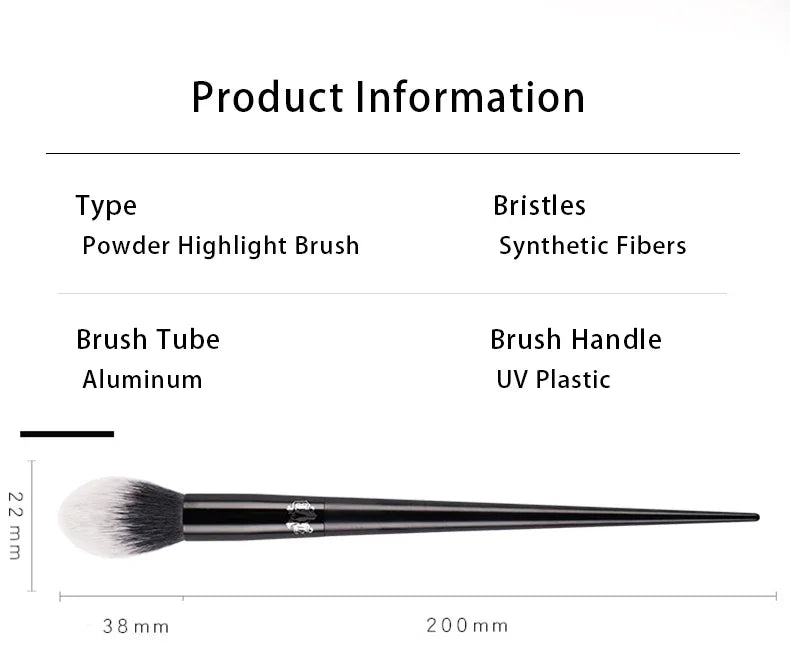Makeup Brush 04 Highlight Brush Soft Fiber Hair Elegant Black Handle Brand Makeup Brushes for Woman