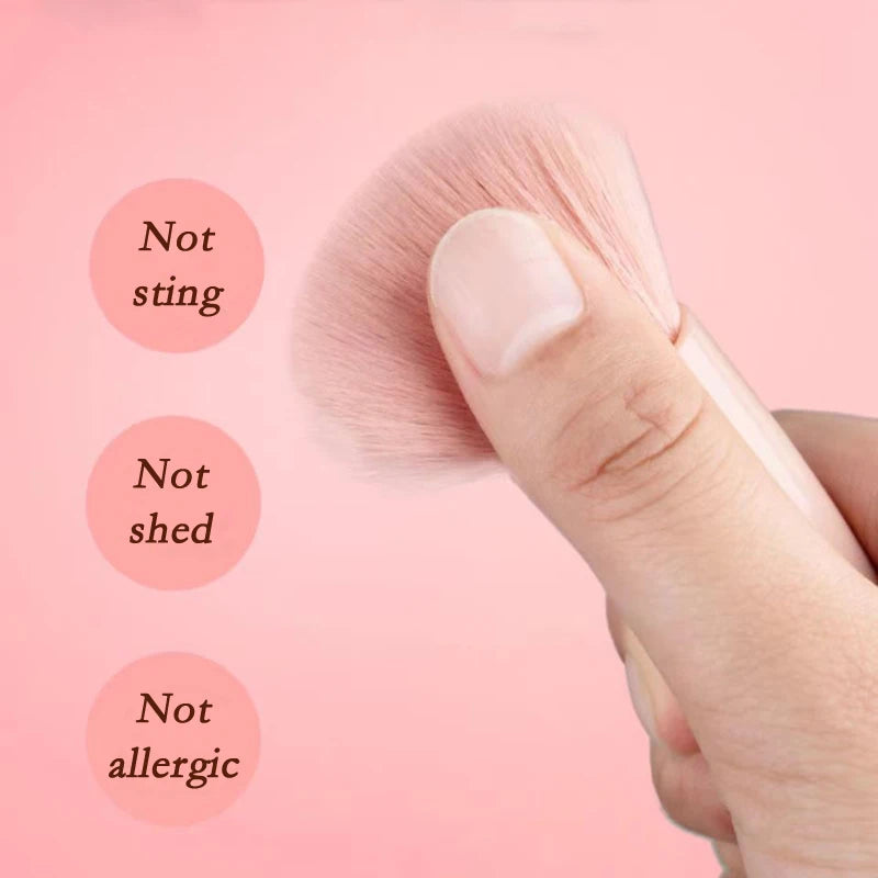 5pcs Mini Makeup Cosmetic Brushes Sets Translucent Box Mirror Face Foundation Powder Blusher Protable Travel Carry Make Up Tools