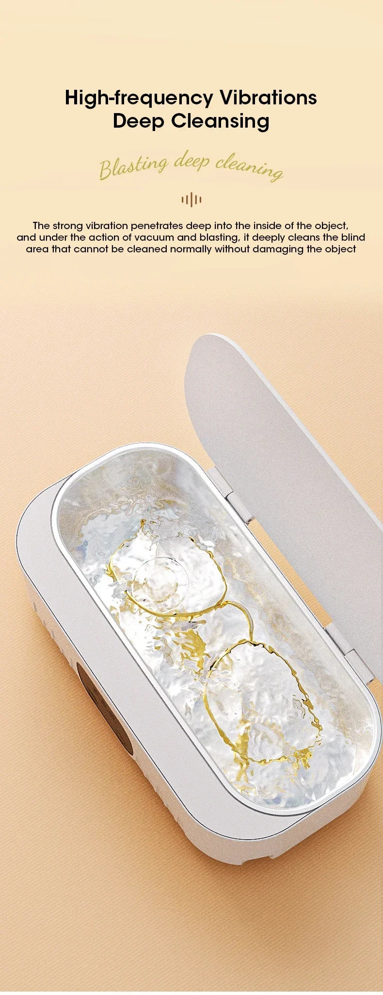 Ultrasonic Cleaning Machine 400ml Ultrasonic Cleaning Tank Automatic Cleaning Makeup Brush Glasses Watches Jewelry Cleaning