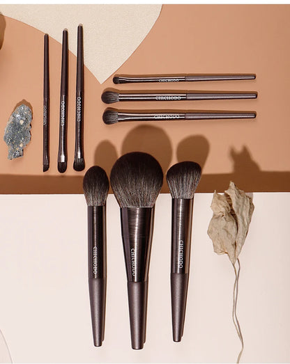 CHICHODO Mkeup Brush-Violet 9pcs Professional Make up Brushes Set-Powder Highlighter Eyebrow Eyeshadow Pens-Beginer Makeup Tools