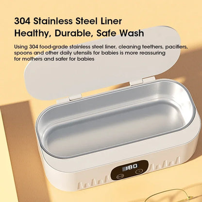Ultrasonic Cleaning Machine 400ml Ultrasonic Cleaning Tank Automatic Cleaning Makeup Brush Glasses Watches Jewelry Cleaning