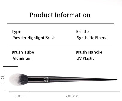 Makeup Brush 04 Highlight Brush Soft Fiber Hair Elegant Black Handle Brand Makeup Brushes for Woman